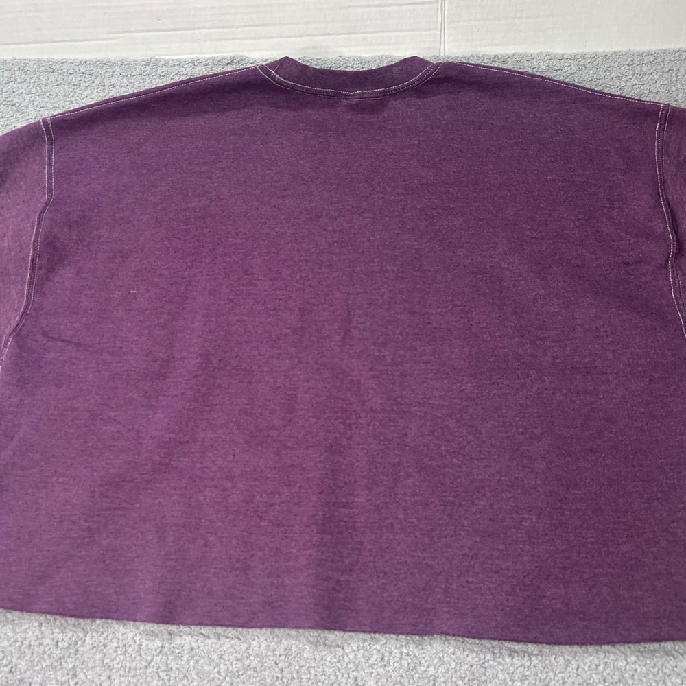Altar'd State Sweatshirt Outer Banks L/XL Purple Cropped Coastal Boho Varsity - Picture 6 of 6